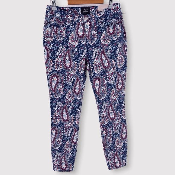 Anthropologie Denim - Jeans CHICO’S NYDJ Lift Tuck MYKONOS PAISLEY SKINNY ANKLE Blue Red Pink Size 6